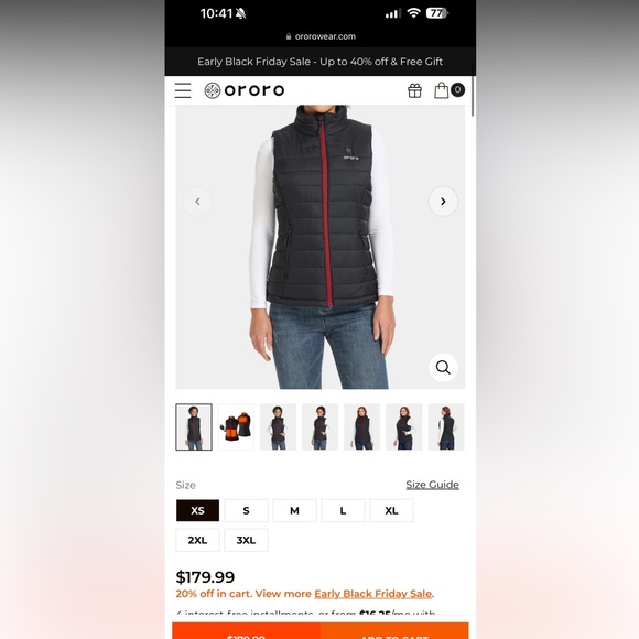 Ororo Heated Vest Size Large - Picture 2 of 2